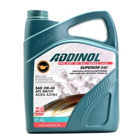 روغن موتور ادینول SN/CF 0W-40 حجم 4 لیتر