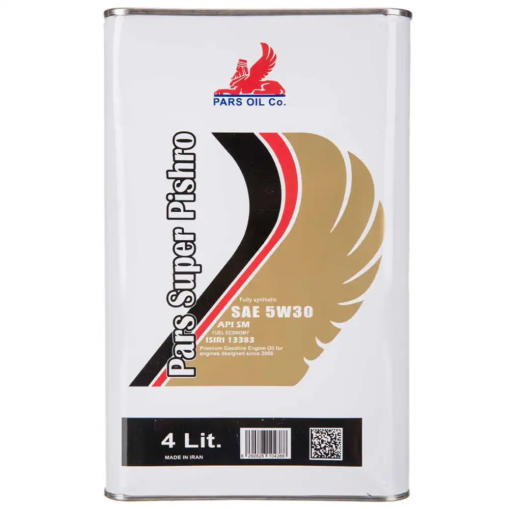 روغن موتور پارس سوپر پيشرو 5W30 SM حجم 4 لیتر