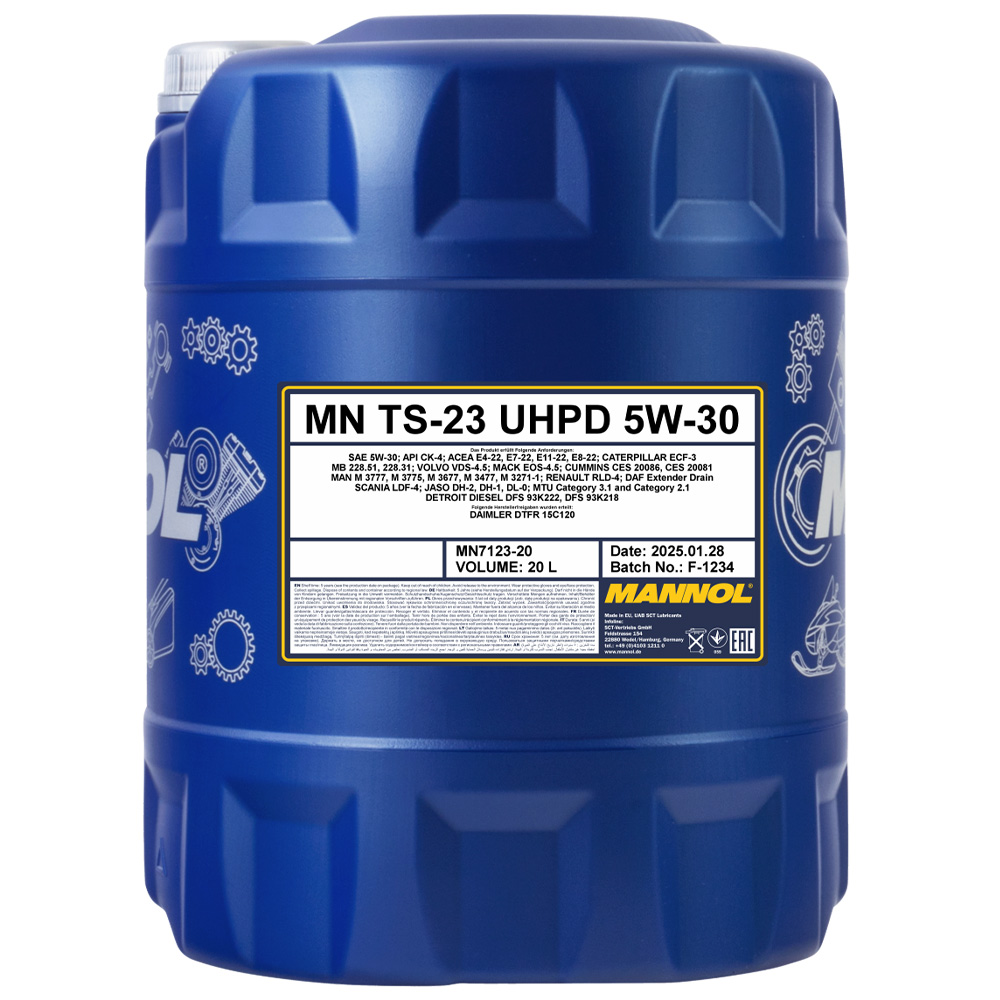 روغن موتور دیزلی مانول TS-23 UHPD 5W-30 حجم 20 لیتر