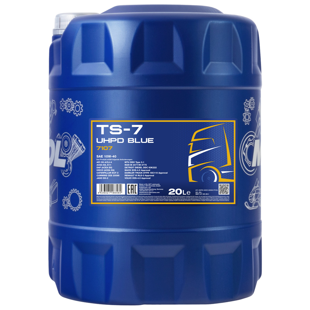 روغن موتور دیزلی مانول TS-7 UHPD 10W-40 Blue حجم 20 لیتر