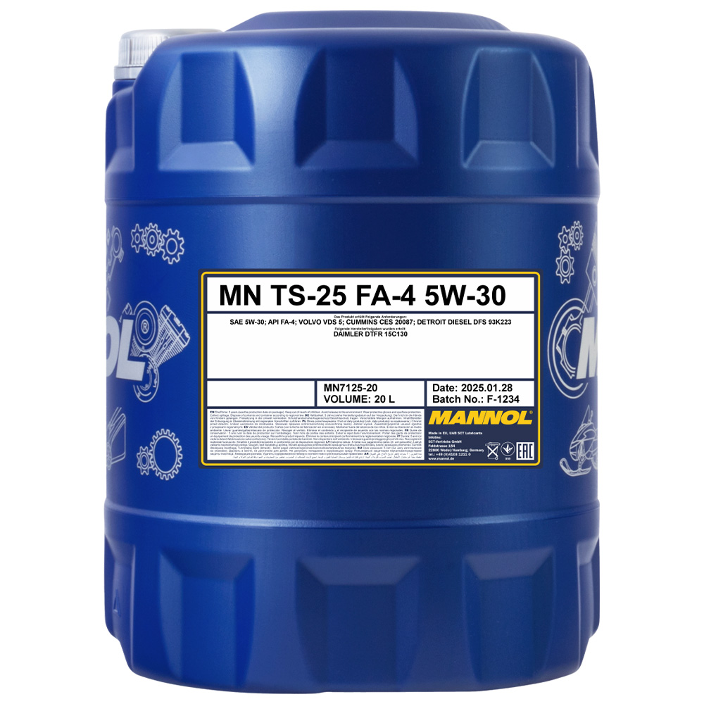 روغن موتور دیزلی مانول TS-25 FA-4 5W-30 حجم 20 لیتر