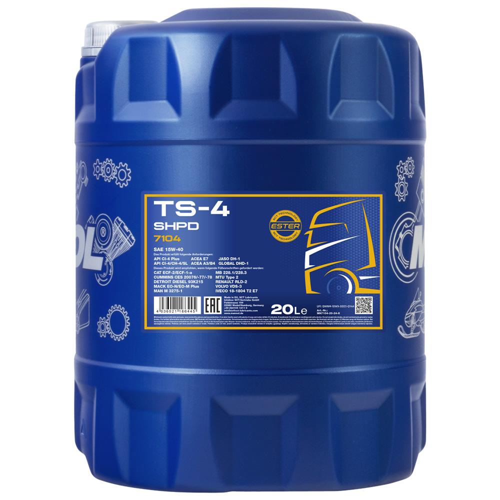 روغن موتور دیزلی مانول TS-4 SHPD 15W-40 حجم 20 لیتر