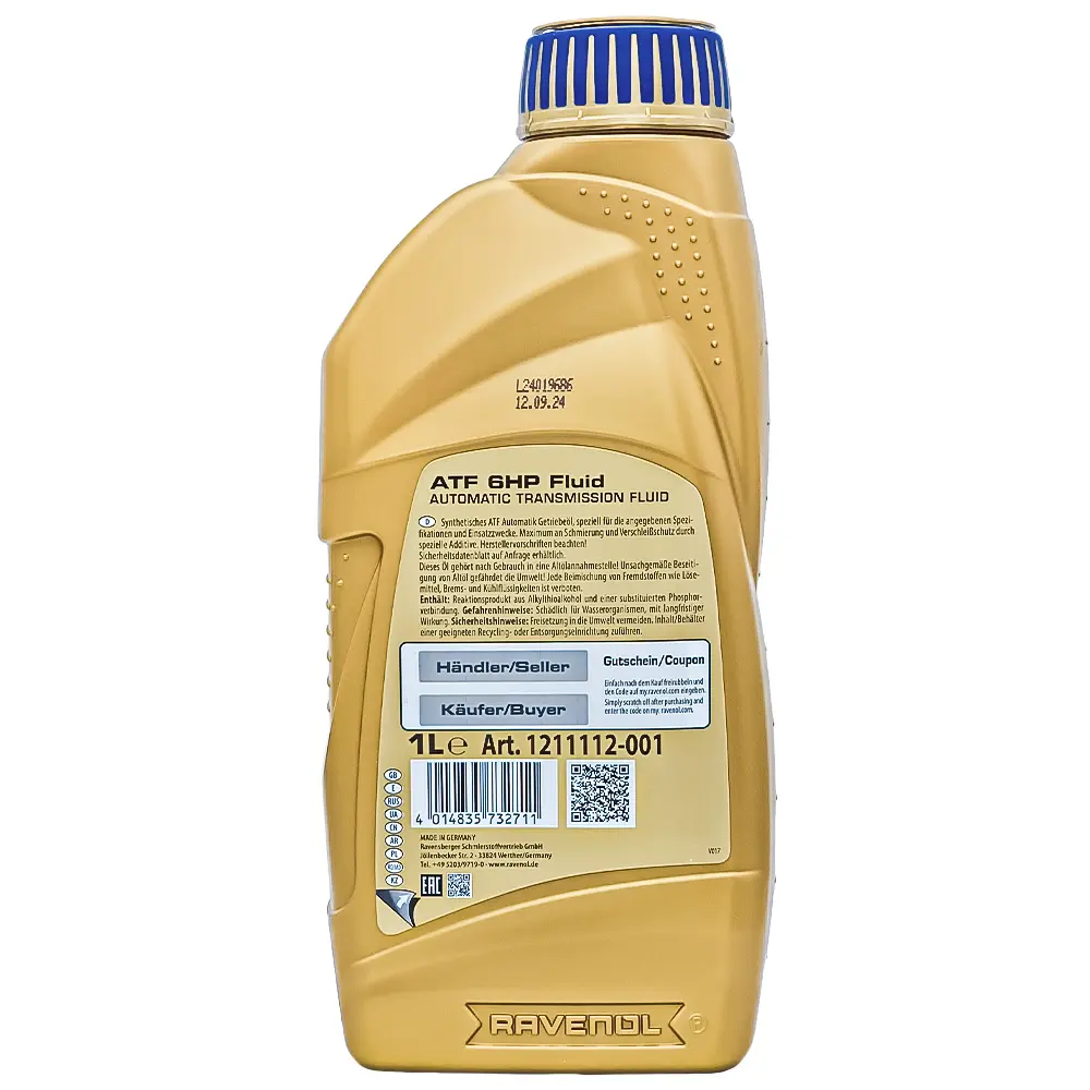 روغن گیربکس اتوماتیک راونول 6HP حجم 1 لیتر