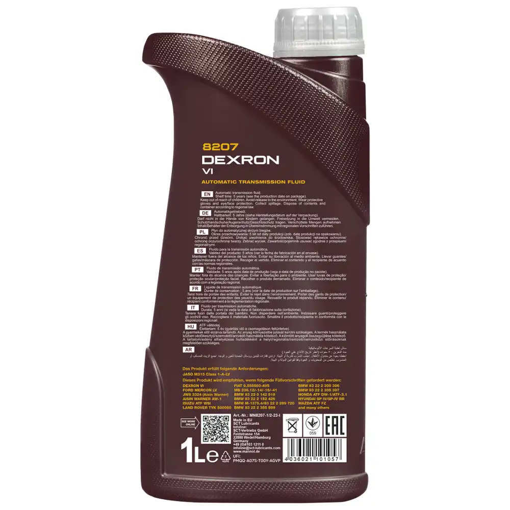 روغن گیربکس اتوماتیک مانول Dexron VI حجم 1 لیتر
